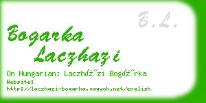 bogarka laczhazi business card